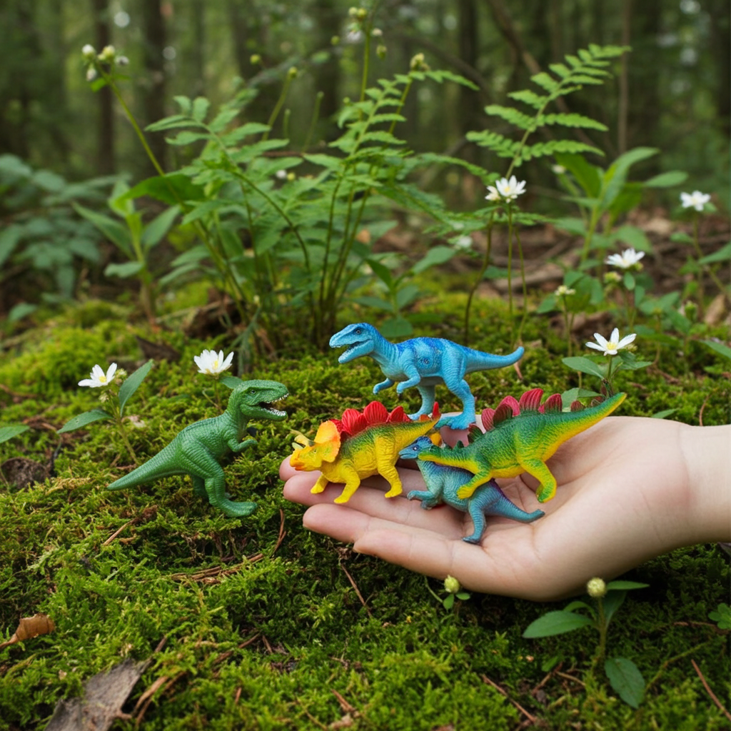 12pcs Dinosaur Toy Set - Updated Realistic Simulated Dinosaurs Models for Kids - Brachiosaurus & Tyrannosaurus Rex - Perfect Christmas Gift
