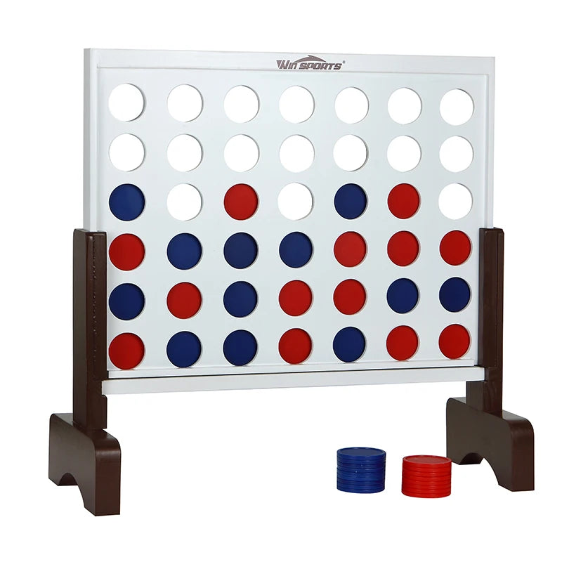 Wooden Four in a Row Game - Classic Family Fun Toy for Kids' Line Up 4 Board Game