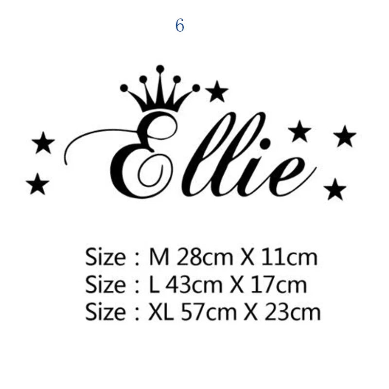 Custom Name Kids Room Wall Stickers Wallpaper For Nursery Personalized Decoration Vinyl Decals Bedroom Paper Y301