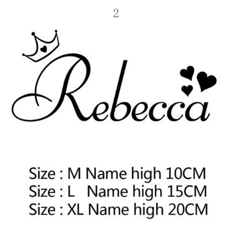 Custom Name Kids Room Wall Stickers Wallpaper For Nursery Personalized Decoration Vinyl Decals Bedroom Paper Y301