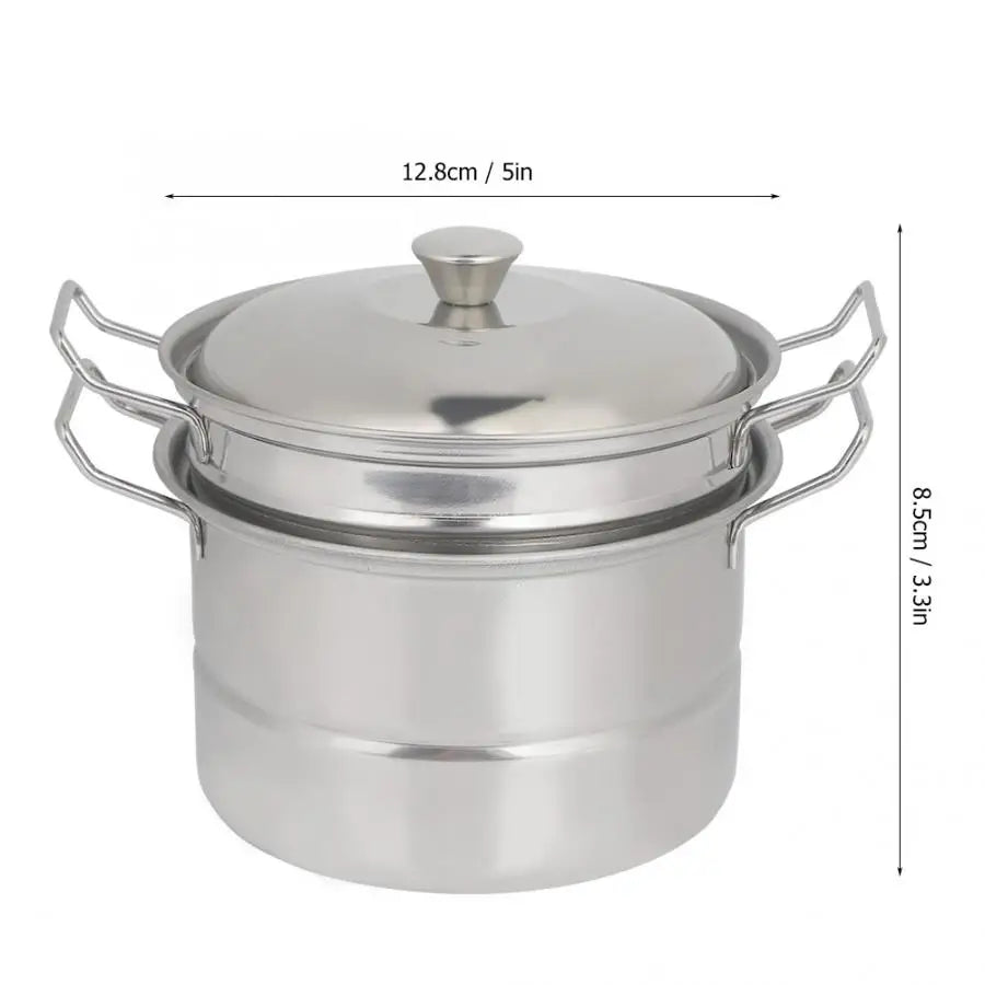 Fashionable Stainless Steel Mini Cooking Pot for Kids - Pretend Play Kitchen Food Steam Pot