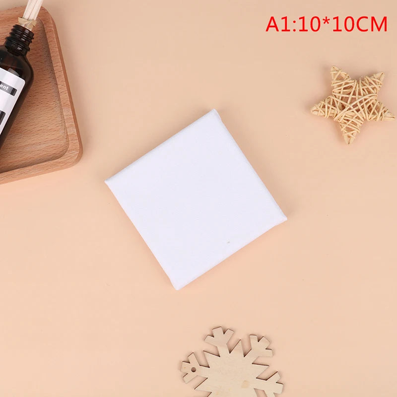 White Blank Artist Canvas with Wood Frame Primer for Oil, Acrylic, and Watercolor Painting