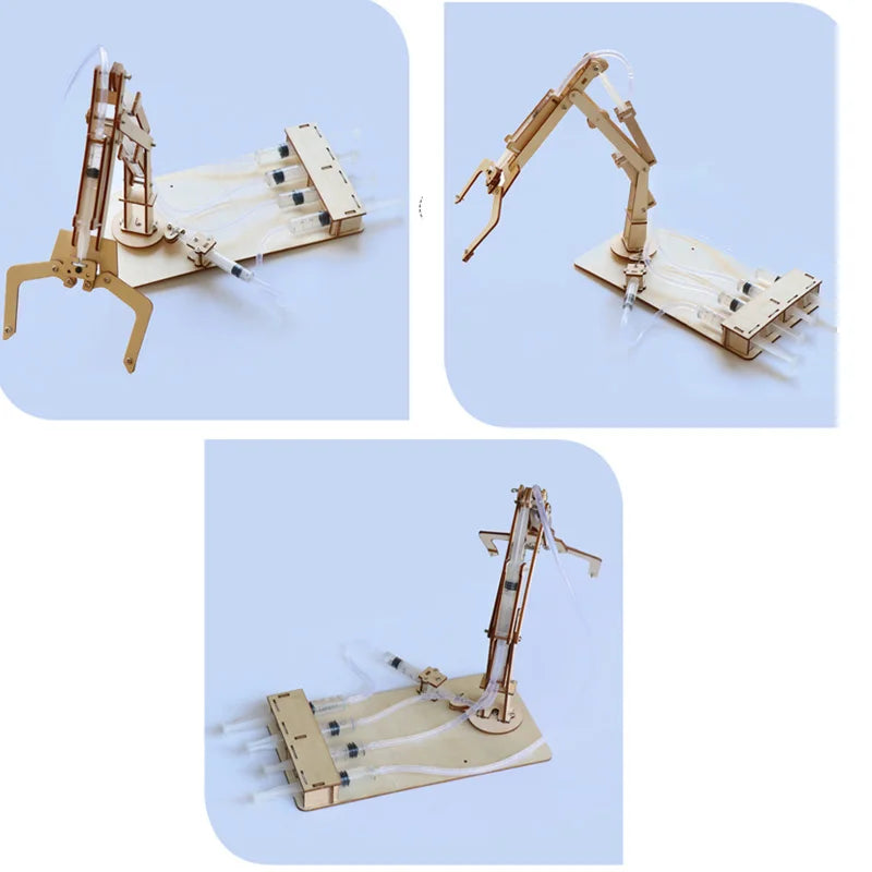 Hydraulic Mechanical Arm DIY Model Building Toy for Kids - Educational Science Gift