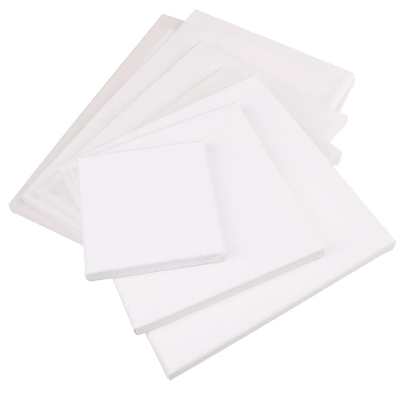White Blank Artist Canvas with Wood Frame Primer for Oil, Acrylic, and Watercolor Painting