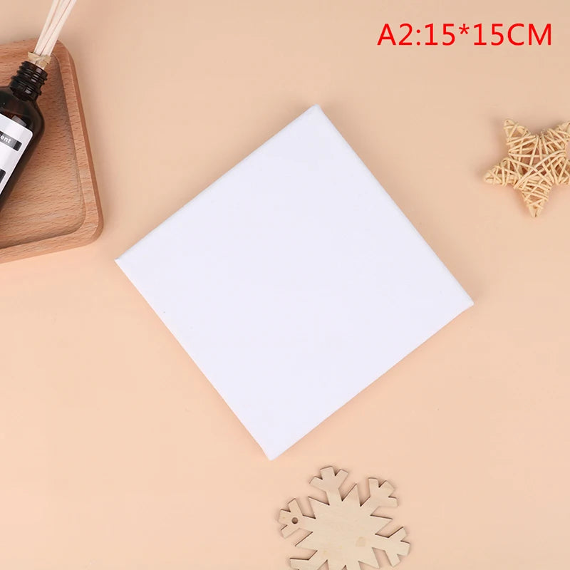 White Blank Artist Canvas with Wood Frame Primer for Oil, Acrylic, and Watercolor Painting