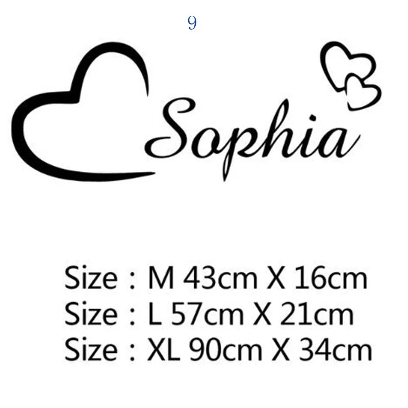 Custom Name Kids Room Wall Stickers Wallpaper For Nursery Personalized Decoration Vinyl Decals Bedroom Paper Y301