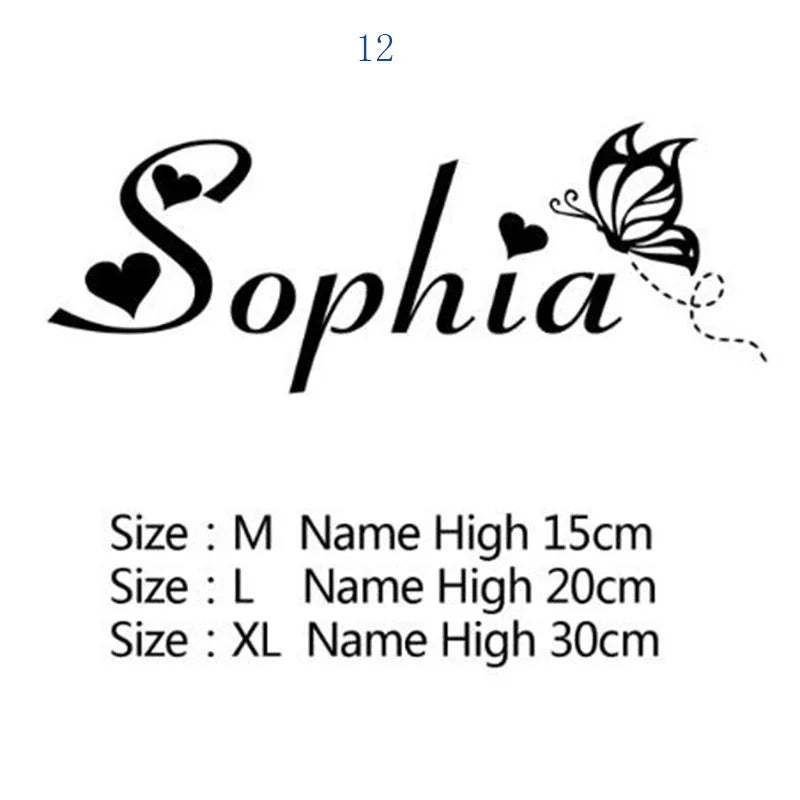 Custom Name Kids Room Wall Stickers Wallpaper For Nursery Personalized Decoration Vinyl Decals Bedroom Paper Y301