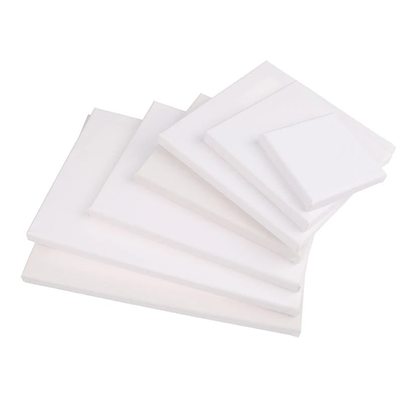 White Blank Artist Canvas with Wood Frame Primer for Oil, Acrylic, and Watercolor Painting