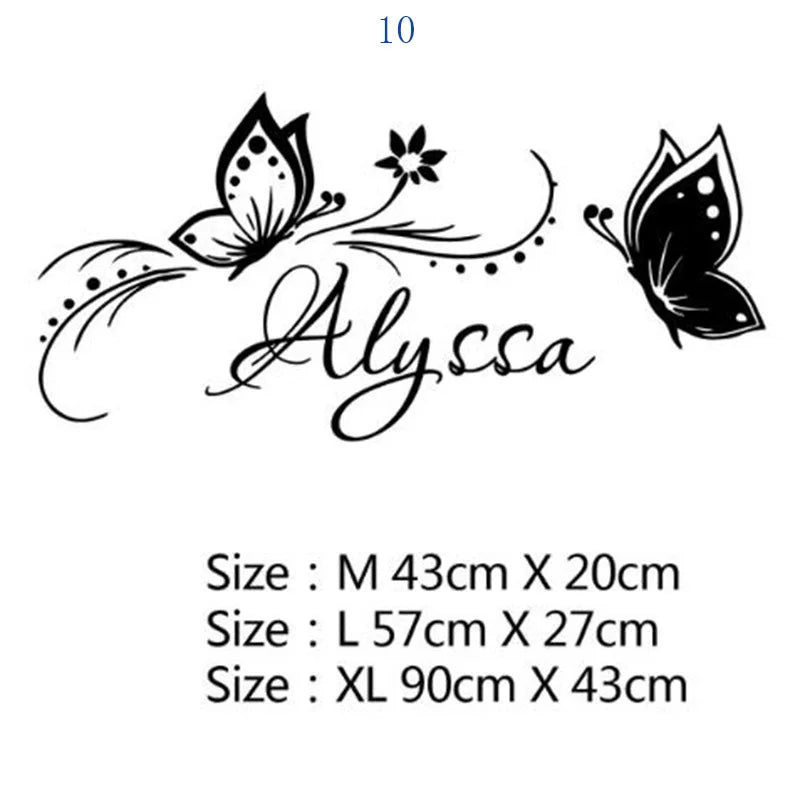 Custom Name Kids Room Wall Stickers Wallpaper For Nursery Personalized Decoration Vinyl Decals Bedroom Paper Y301