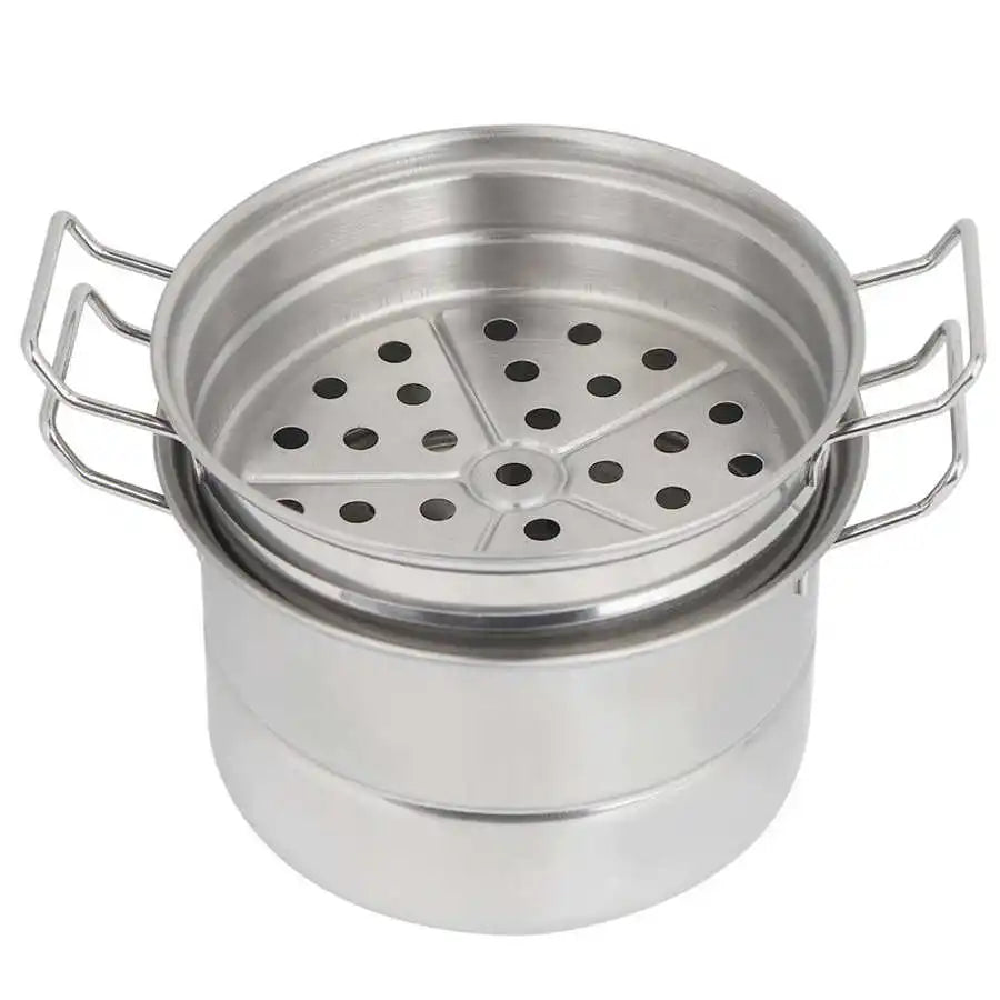 Fashionable Stainless Steel Mini Cooking Pot for Kids - Pretend Play Kitchen Food Steam Pot
