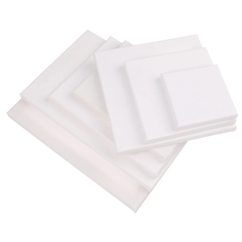 White Blank Artist Canvas with Wood Frame Primer for Oil, Acrylic, and Watercolor Painting