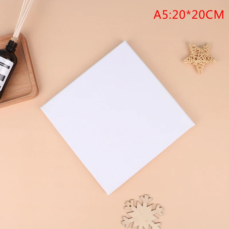 White Blank Artist Canvas with Wood Frame Primer for Oil, Acrylic, and Watercolor Painting