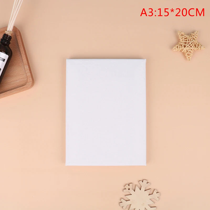 White Blank Artist Canvas with Wood Frame Primer for Oil, Acrylic, and Watercolor Painting