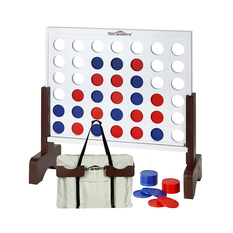 Wooden Four in a Row Game - Classic Family Fun Toy for Kids' Line Up 4 Board Game