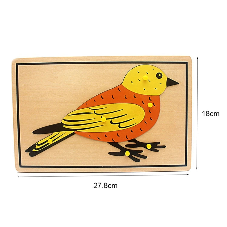 Children's Educational Montessori Biology Wooden Skeleton Puzzle Set - Frog, Horse, Tortoise, Fish, Bird Animal Toys for Boys