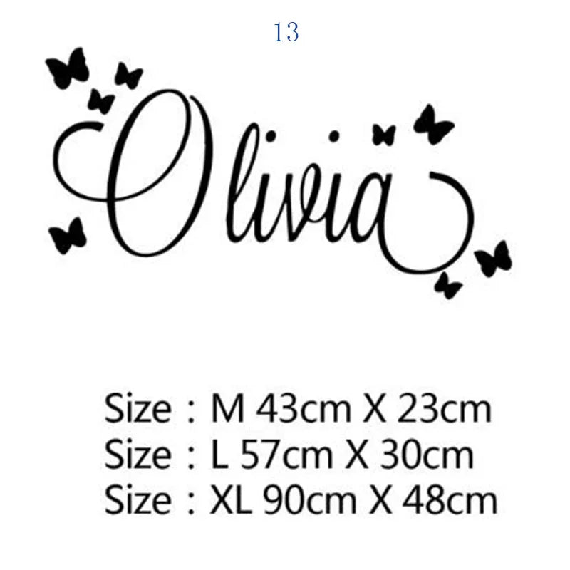 Custom Name Kids Room Wall Stickers Wallpaper For Nursery Personalized Decoration Vinyl Decals Bedroom Paper Y301