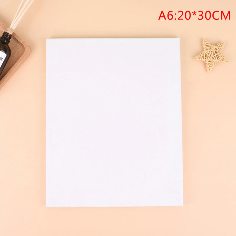 White Blank Artist Canvas with Wood Frame Primer for Oil, Acrylic, and Watercolor Painting