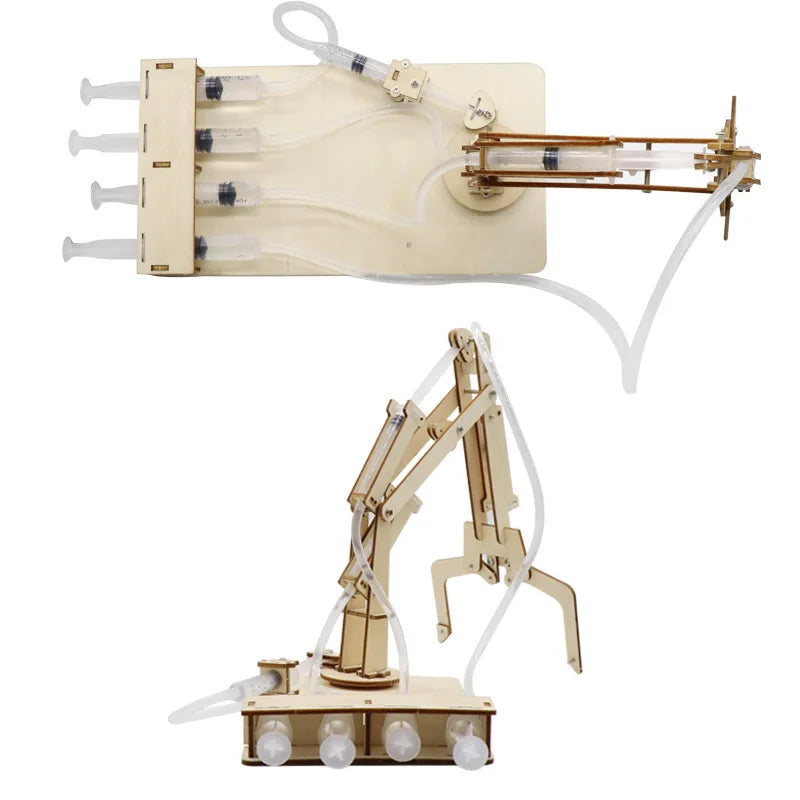 Hydraulic Mechanical Arm DIY Model Building Toy for Kids - Educational Science Gift