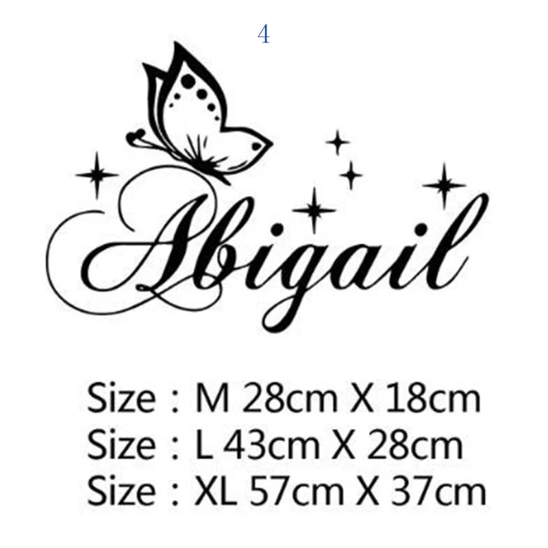 Custom Name Kids Room Wall Stickers Wallpaper For Nursery Personalized Decoration Vinyl Decals Bedroom Paper Y301