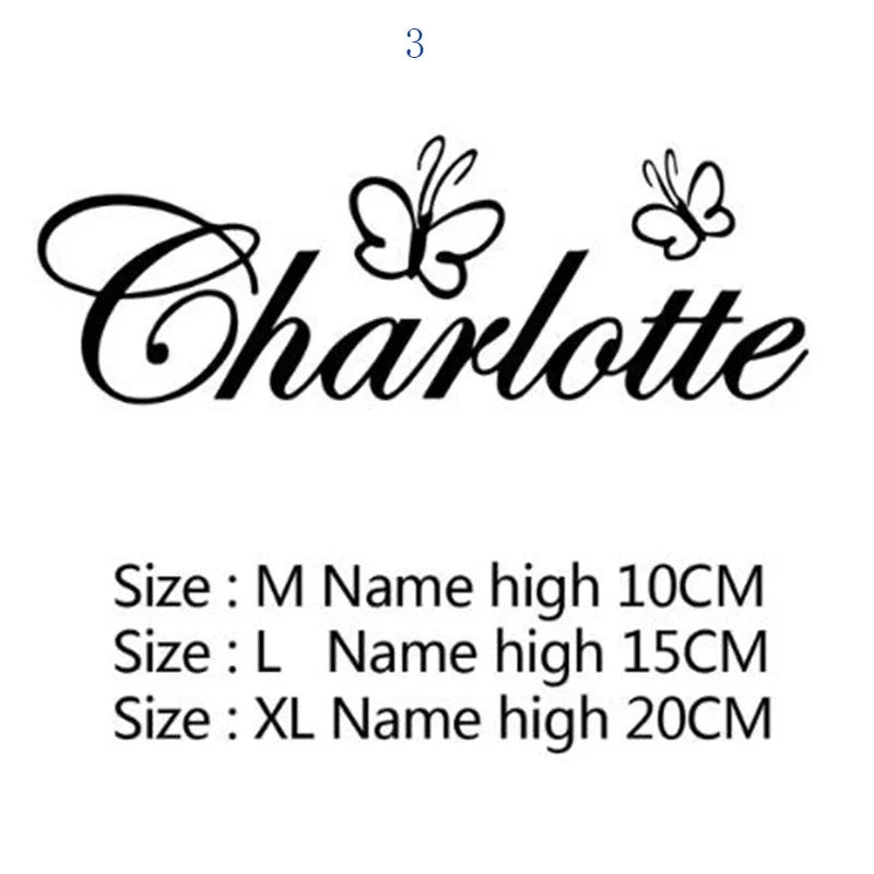 Custom Name Kids Room Wall Stickers Wallpaper For Nursery Personalized Decoration Vinyl Decals Bedroom Paper Y301