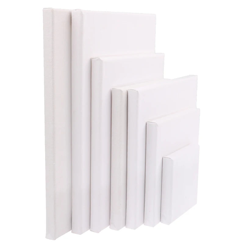 White Blank Artist Canvas with Wood Frame Primer for Oil, Acrylic, and Watercolor Painting
