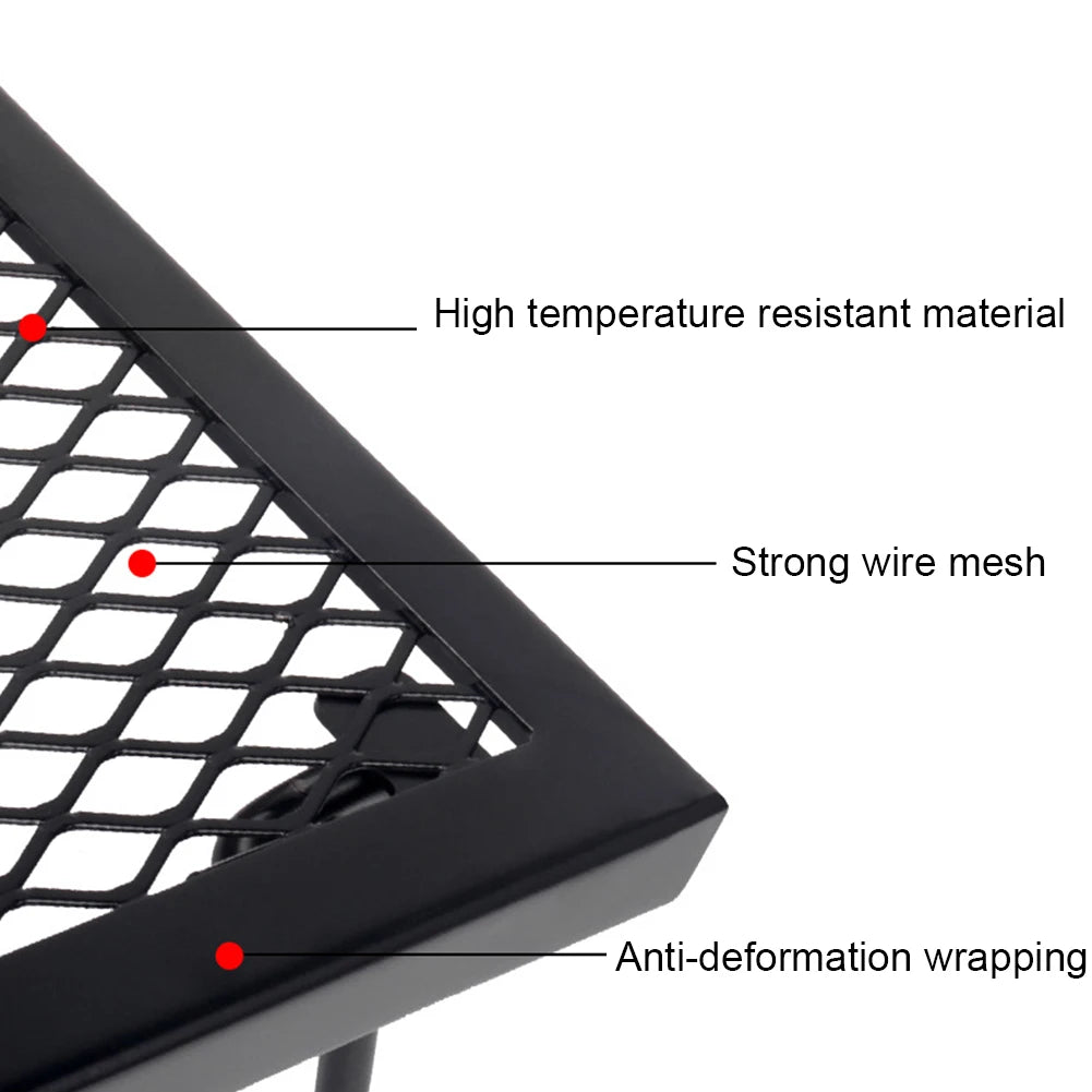 Campfire Grill Grate - Heavy Duty Foldable Cooking Rack for Outdoor BBQ and Camping
