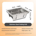 WESTTUNE IGT Portable Barbecue Grill - Stainless Steel Folding Charcoal Grill for Camping and Picnic