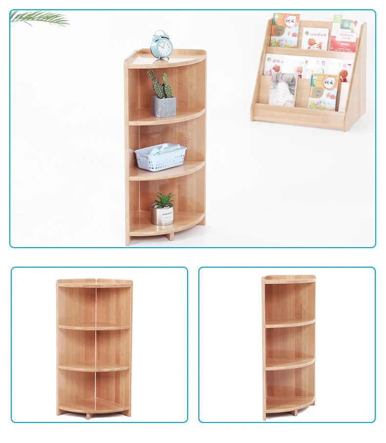Montessori Kids Beachwood Shelf, Cabinet, Table, Rug Stand, Cupboard for Kindergarten and Childcare Center
