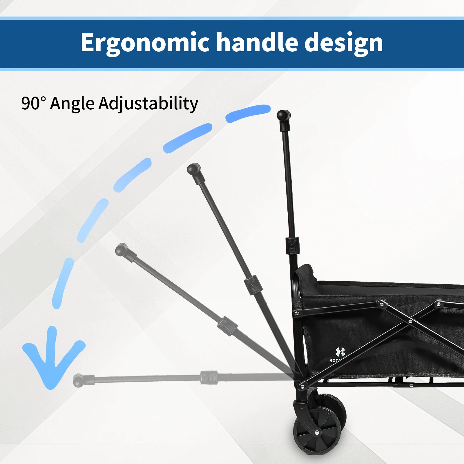 Beach Cart with Large Wheels - Foldable Utility Trolley for Picnic, Fishing, and Camping