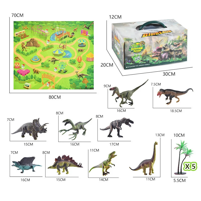 Simulated Dinosaur Educational Toy Set for Kids - Perfect Birthday and Christmas Gifts