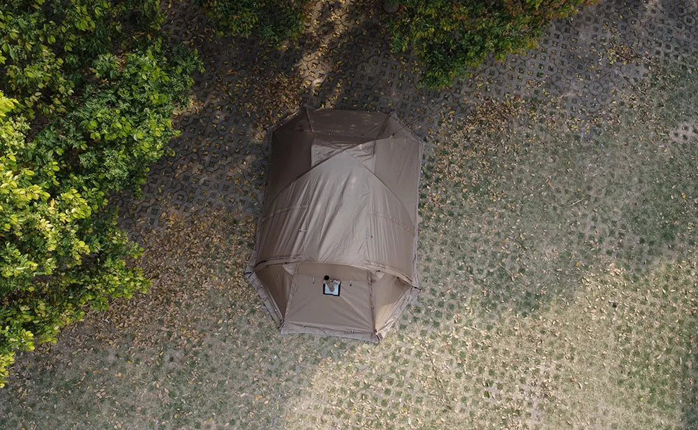Fireproof Winter Camping Tent for 2 - Waterproof Tunnel Dome Tent with Stove Jack and Snow Skirt for 4 Season Hiking