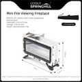 Goout Springhill Mini Fire Pit - Compact Portable Folding Tabletop Camping Firewood Stove