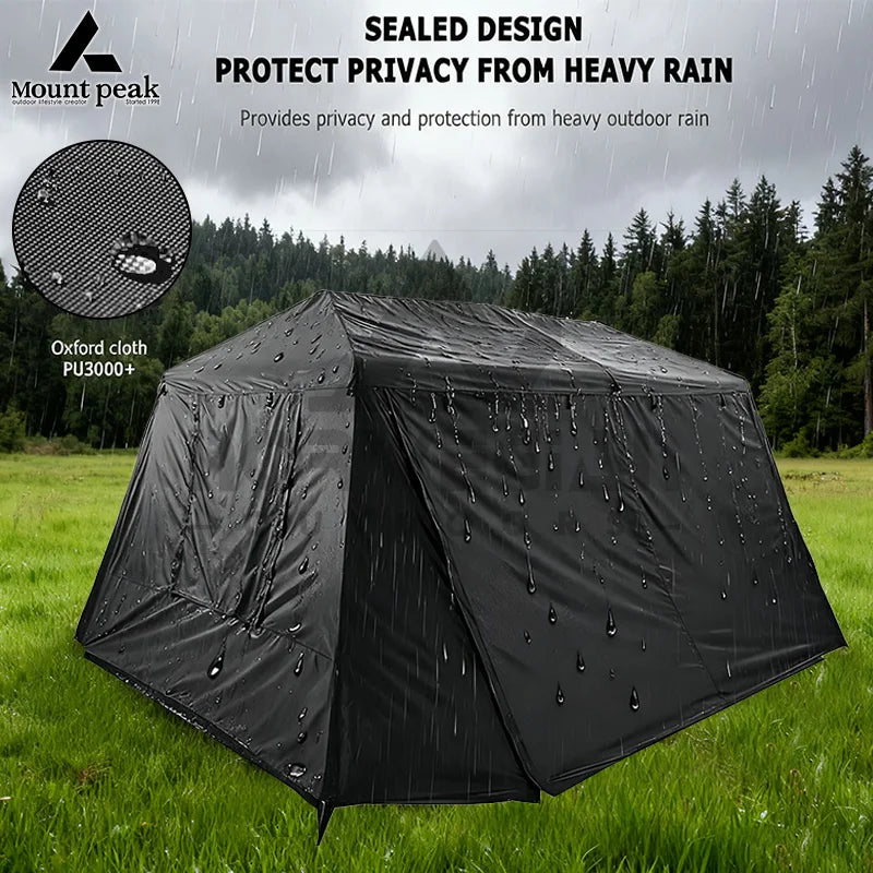 Mount Peak Large Camping Tent for 3-8 People - Quick Set Up Ridge Tent with Canopy for Outdoor Wilderness Adventure