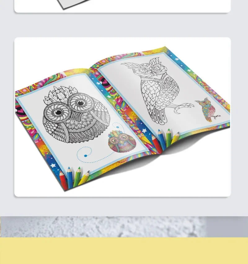 Cute Drawing and Coloring Book for Kids - Early Education Hand-Painted Graffiti Activity Book