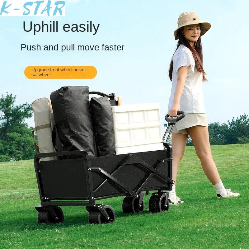 K-star Outdoor Camping Cart for Kids - Foldable Off-Road Wheel Cart for 2024, Ideal for Small Adventures