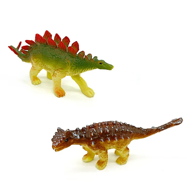 6pcs Jurassic Dinosaur Toy Set - Plastic Simulated Small Dinosaurs for Kids, Perfect Christmas Gifts