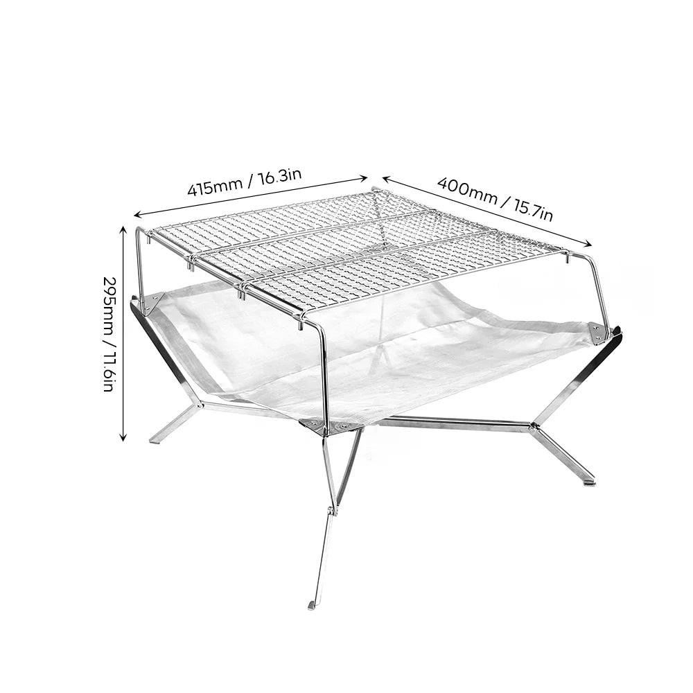 Fire-Maple Sunset Ultralight Portable Fire Pit Grill for Camping, Hiking, and Bonfires