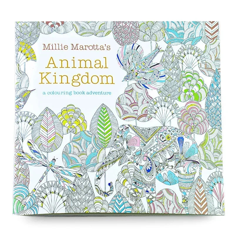 Montessori Small Secret Garden Coloring Book for Adults - Hand-painted Mandala Stress Relief Painting