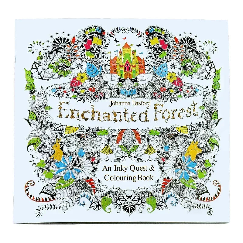 Montessori Small Secret Garden Coloring Book for Adults - Hand-painted Mandala Stress Relief Painting