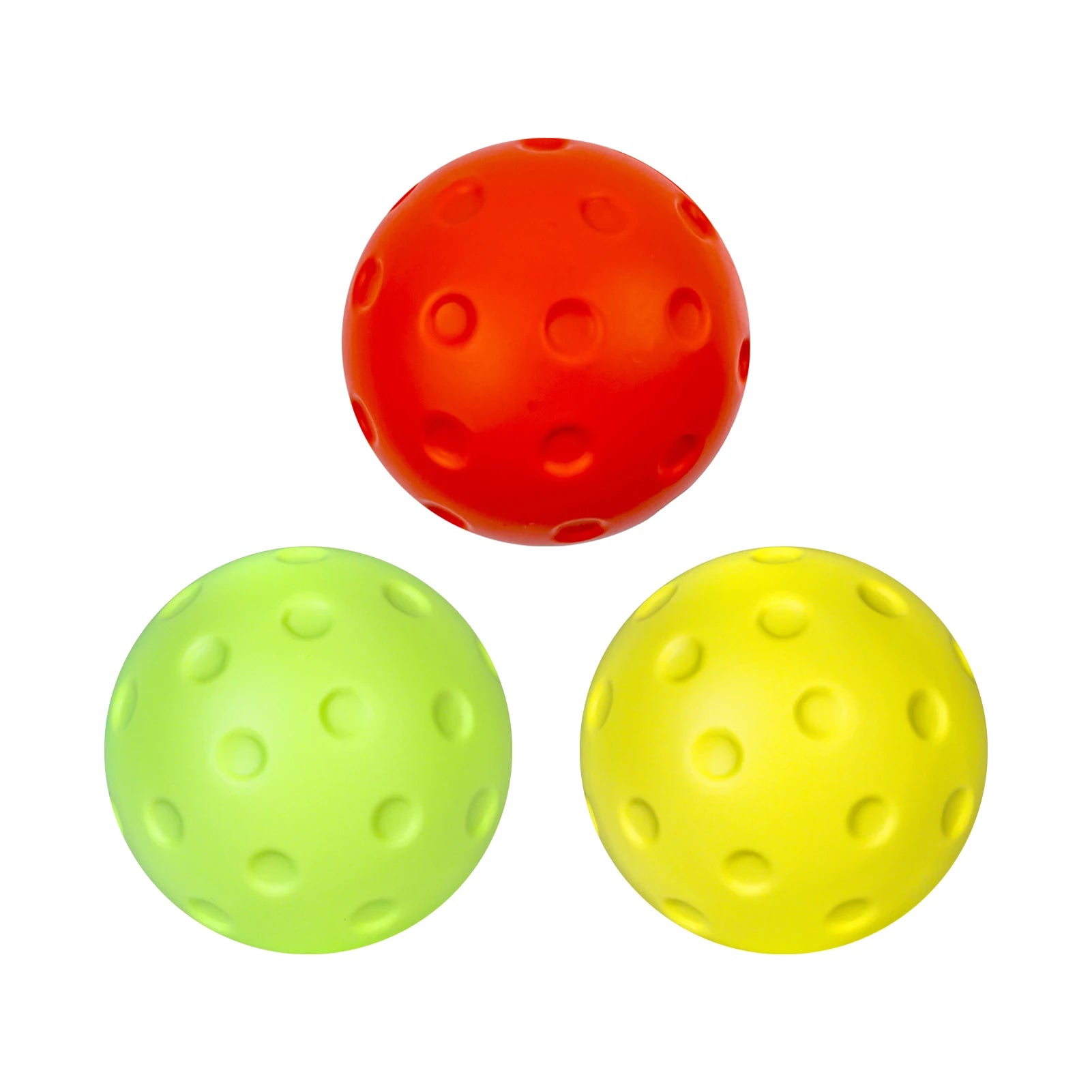 3PCS Silent Indoor Pickleball Balls 74mm for Quiet Warm-Up and Low Noise Practice
