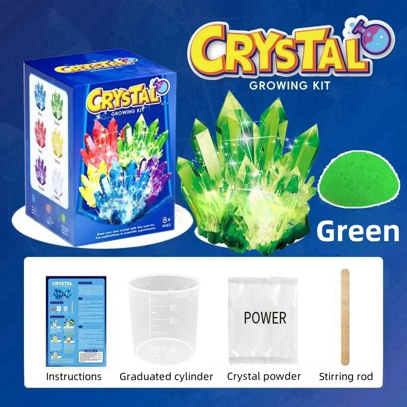 Crystal Growing Science Kit - Educational STEM Toy with a Variety of Colors for Boys and Girls