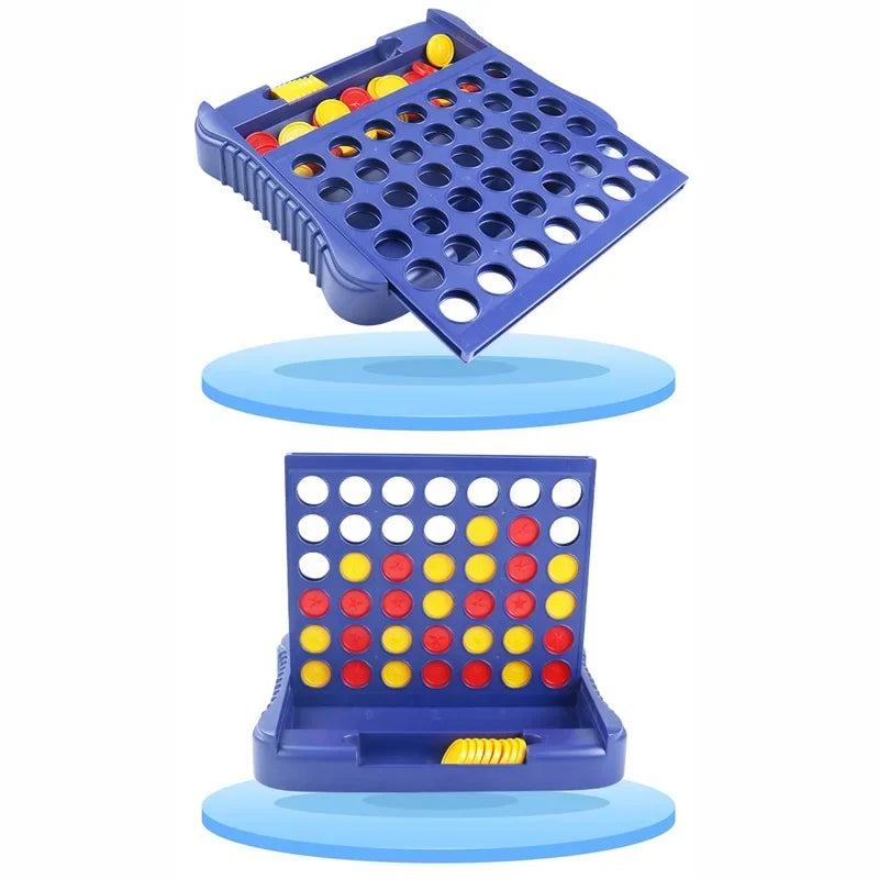 Foldable Connect 4 Game Classic Party Chess Family Toy Early Educational Puzzle for Children Thinking Training Gifts