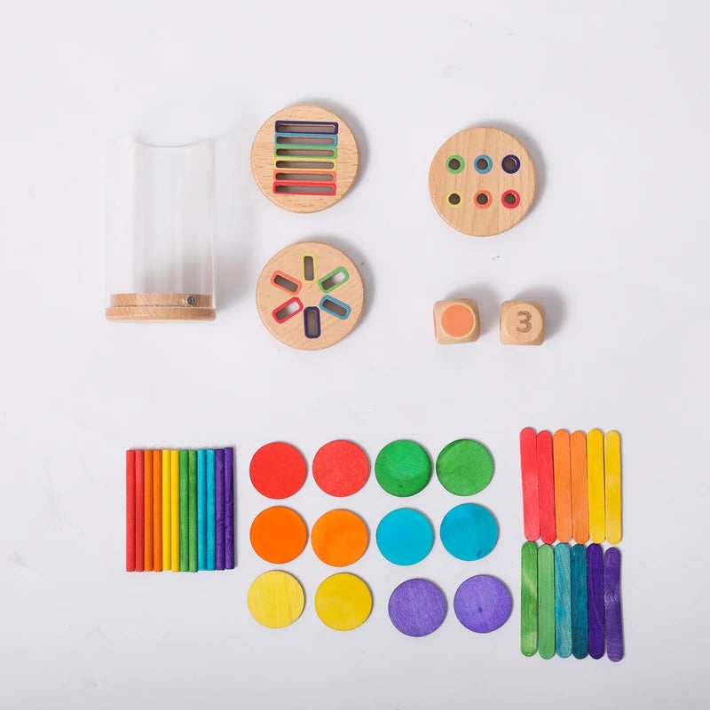 Montessori Silicone Educational Toys for Babies - Cognitive Color Matching Bucket and Sensor Game for Toddlers