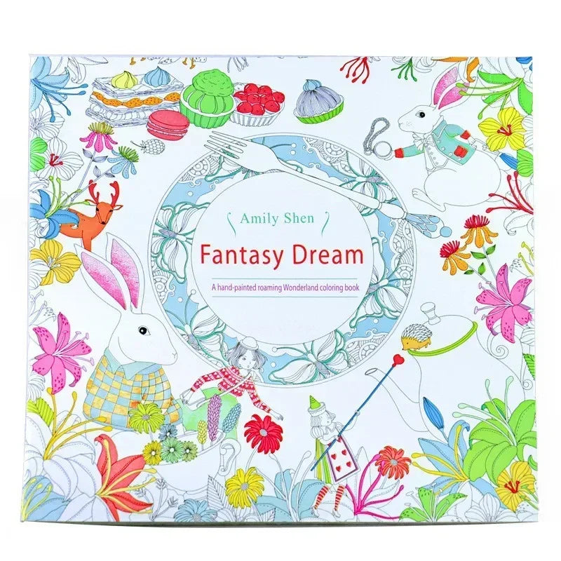 Montessori Small Secret Garden Coloring Book for Adults - Hand-painted Mandala Stress Relief Painting