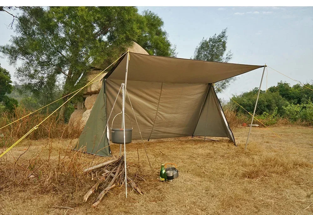 Bushcraft Baker Style Tent for Outdoor Camping - Multifunctional Woodland Shelter for 2 Persons