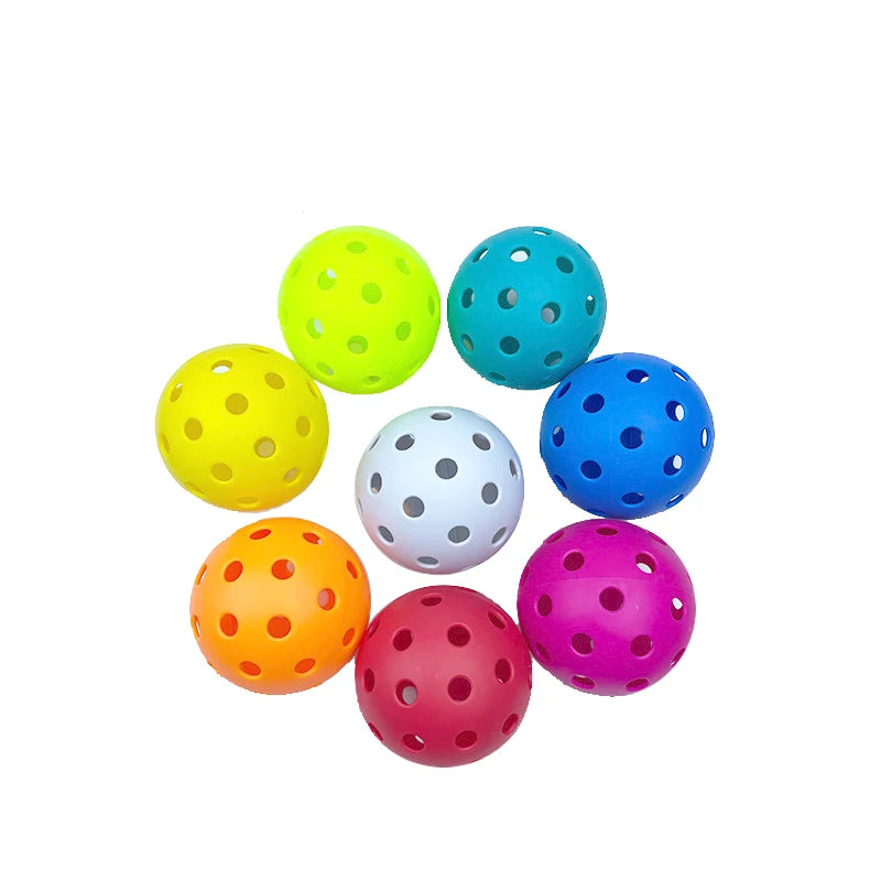 12pcs 74MM Durable Outdoor Pickleballs with 40 Holes - 26g Competition Pickleball Packs