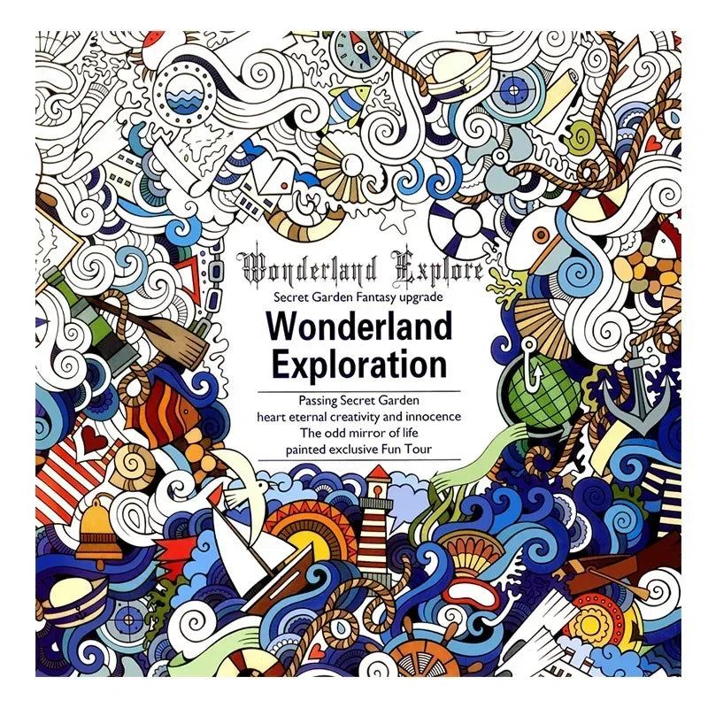 Montessori Small Secret Garden Coloring Book for Adults - Hand-painted Mandala Stress Relief Painting