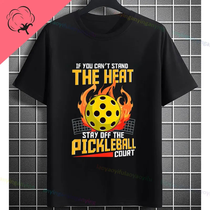 Pickleball Graphic T-Shirt – It Was in Funny Design Casual 100% Cotton Short Sleeve Tee for Sporty Style and Gift