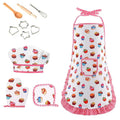 Play House Kitchen Toy Set for Girls - Cooking Utensils, Baking Tools, Cake Apron, and Chef Clothes for Children