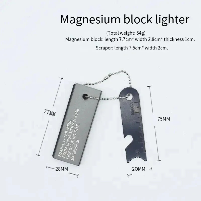 HOT Waterproof Magnesium Stick Flint and Steel Fire Starter Kit for Camping Survival Essential Outdoor Tool